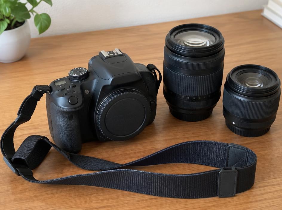 Canon DSLR + 2 lenses