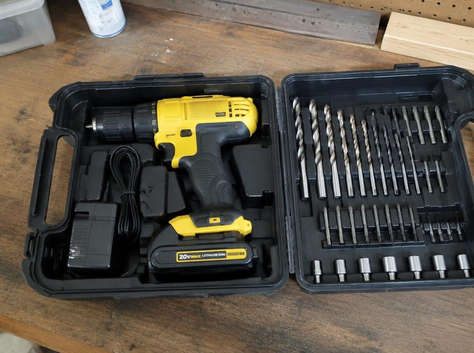 DeWalt drill + bits